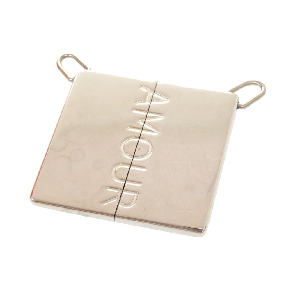 AMOUR アムールプレート ネックレストップ ネックレス メタル シルバー 0879【中古】 レディース