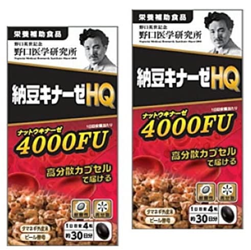 野口 納豆キナーゼHQ 120粒 納豆キナーゼ4000FU ナットウキナーゼ x2個 (120粒 x2個)