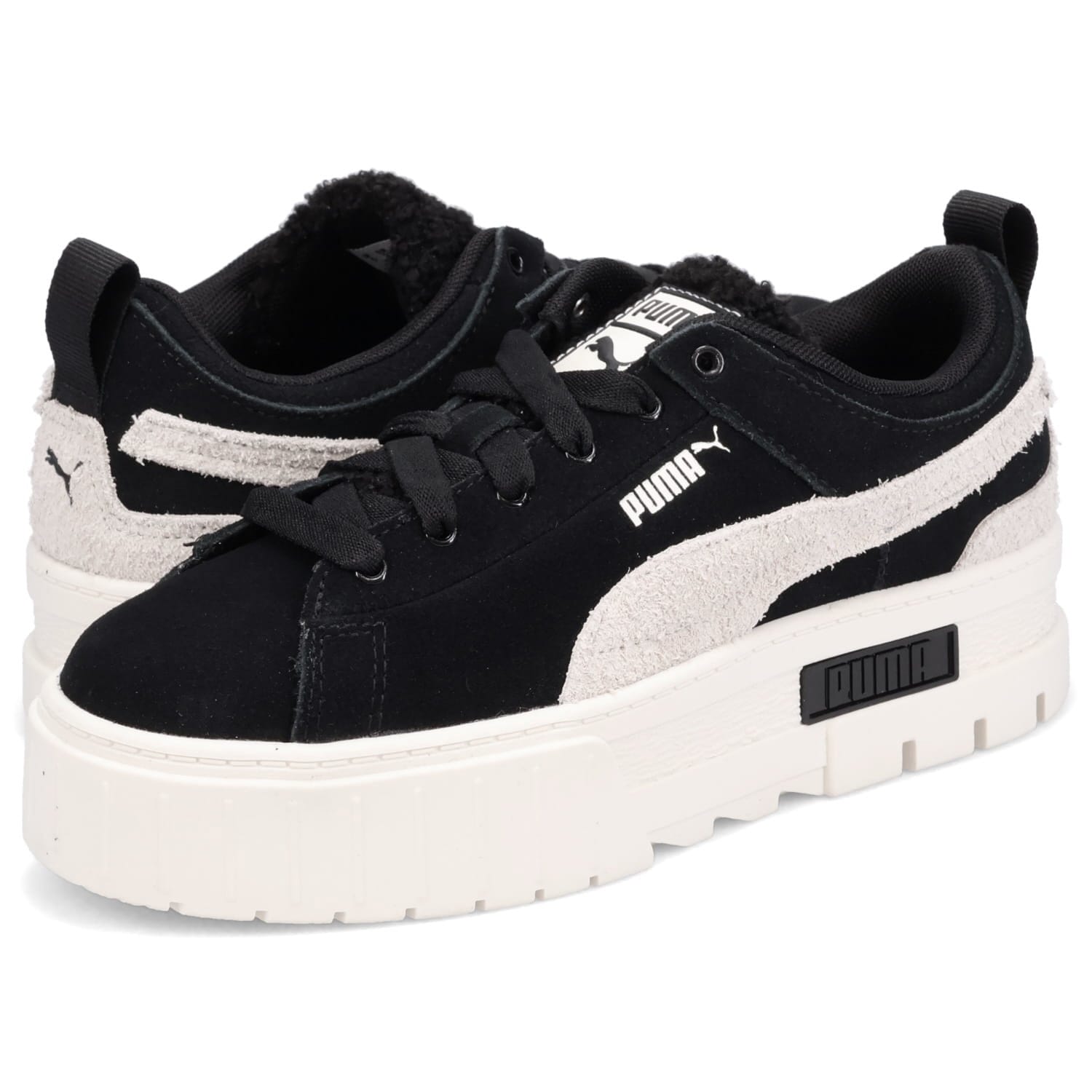 スニーカー メイズ テディ レディース 厚底 ブラック 黒 386641