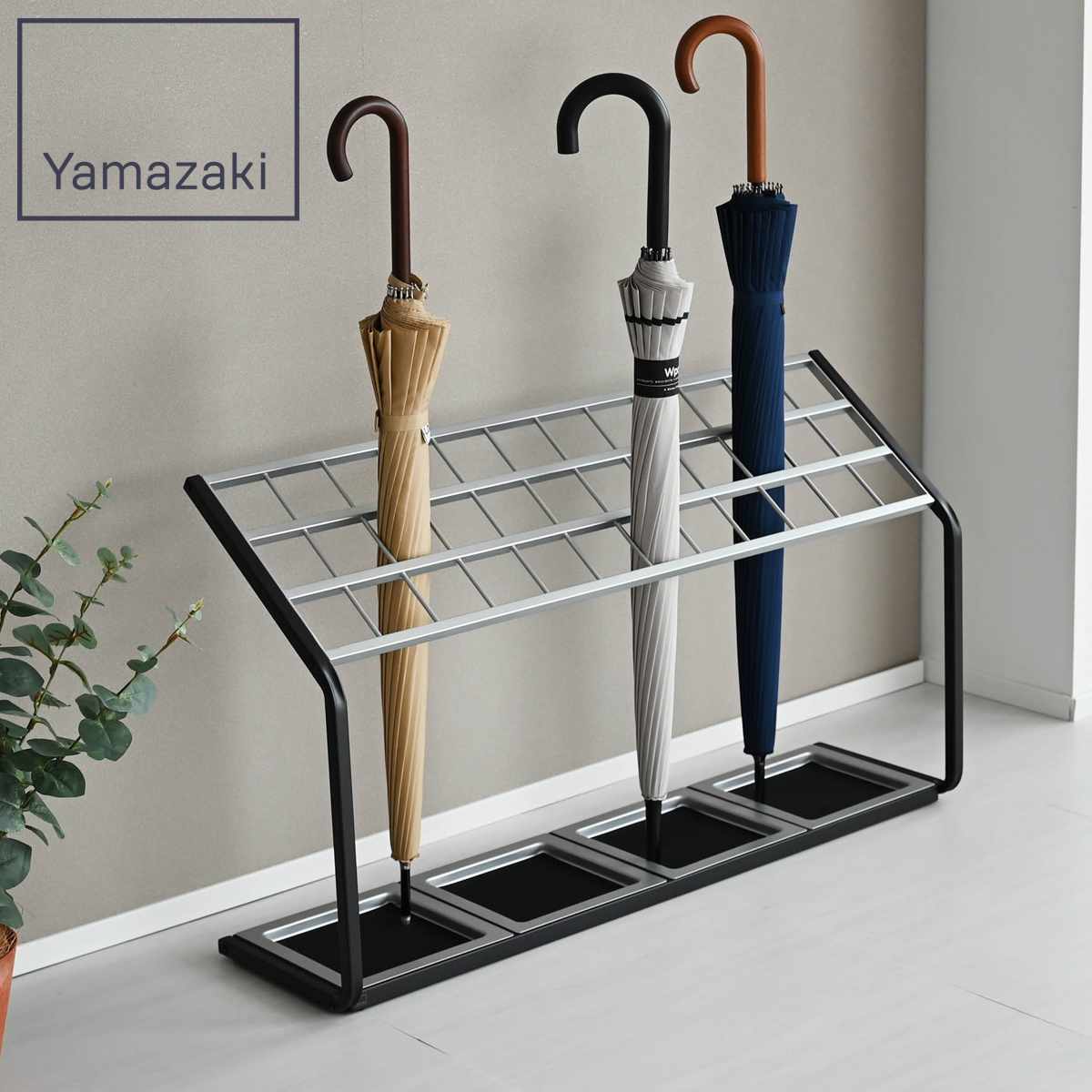 山崎実業 傘立て フレーム 36本用 省スペース 玄関収納 傘たて アンブレラスタンド 傘 玄関 収納 業務用 オフィス 店舗 大容量 おしゃれ スタンド カサ立て かさたて 傘置き