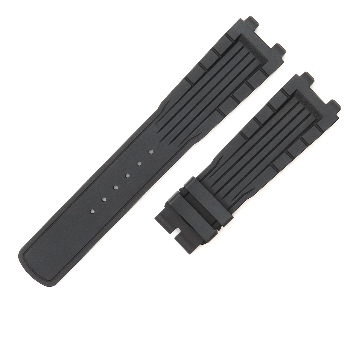 ブレゲ BREGUET 腕時計パーツ マリーン 3 5517 5547用 ラバーバンド ラバー ブラック 未使用 純正 替え 予備 スペア ベルト ストラップ 22mm ブラック 黒 【中古】