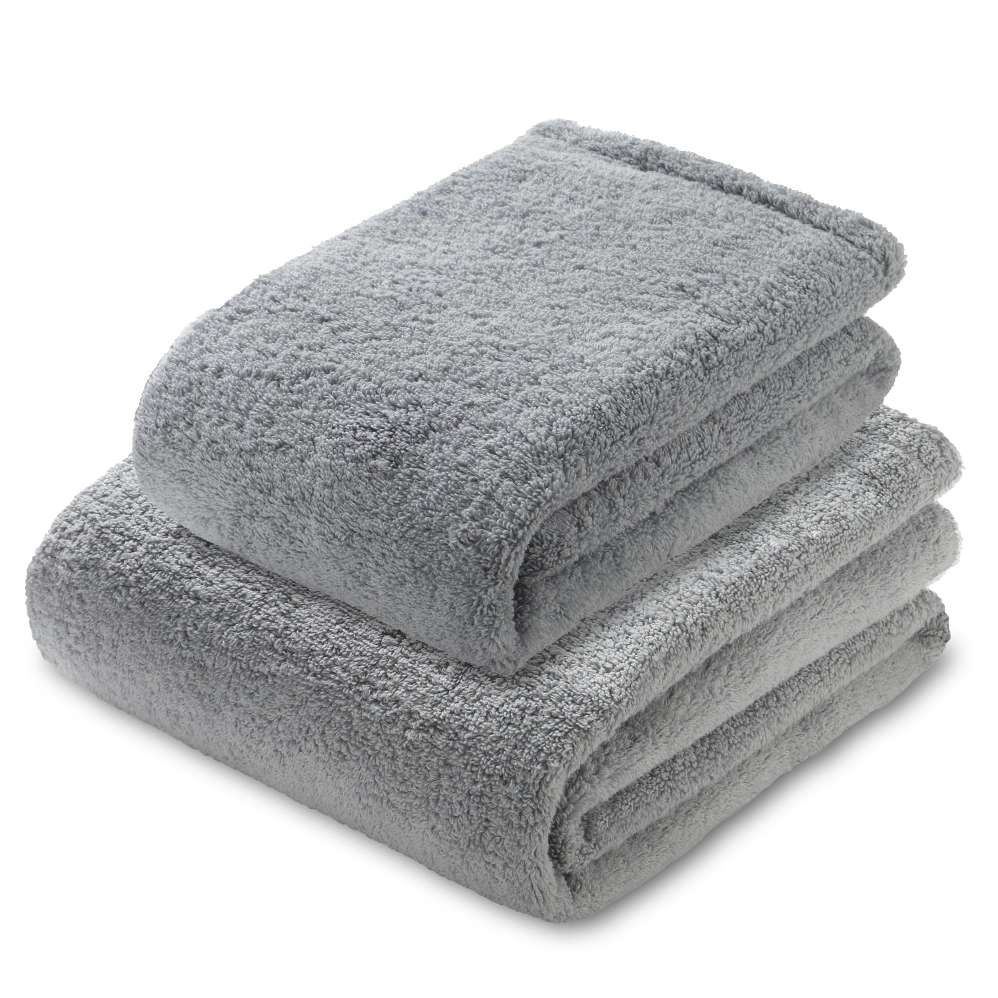 エアーかおる フェイスタオル フェイスタオル・バスタオルセット エクスタシー 日本製 おぼろタオル 厚手タオル 吸水・速乾 綿100% 浅野撚糸 (グルー)