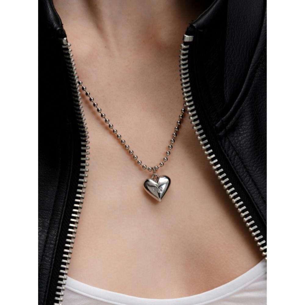 VINTAGE HOLLYWOOD Heart Ball Chain NecklaceVH25NNNE104V