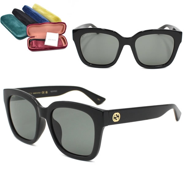サングラス GG1338SK-001 サングラス アジアンフィット メンズ レディース ユニセックス ブラック スモーク