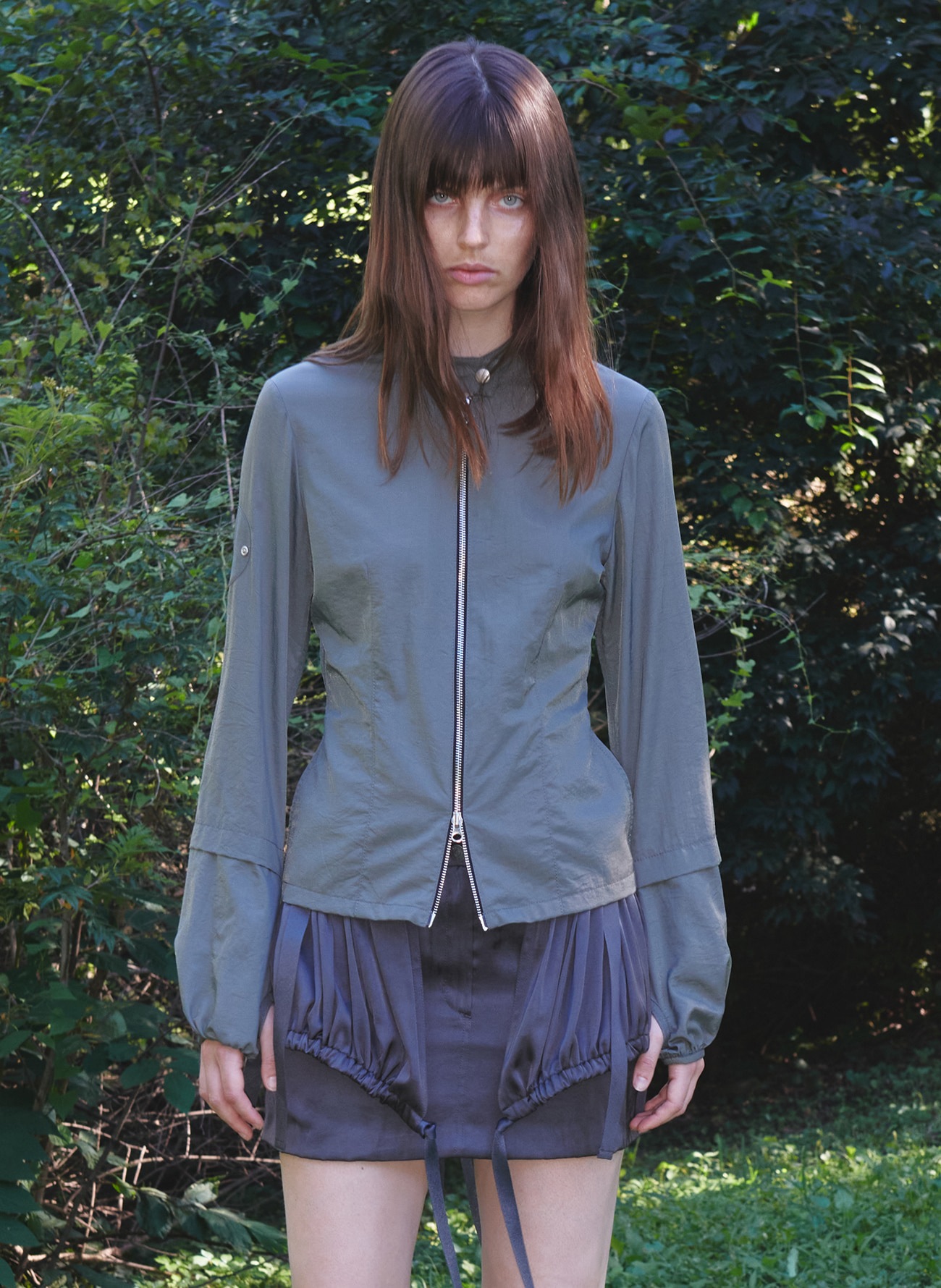 【THEOPENPRODUCT】 CAMPER ZIP SHIRT : KHAKI