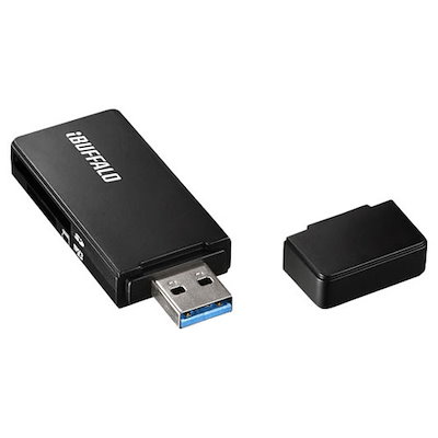 他サイト： BUFFALO　カードリーダー microSD/SDカード専用 ブラック (USB3.0/2.0)　BSCR27U3BKの商品画像