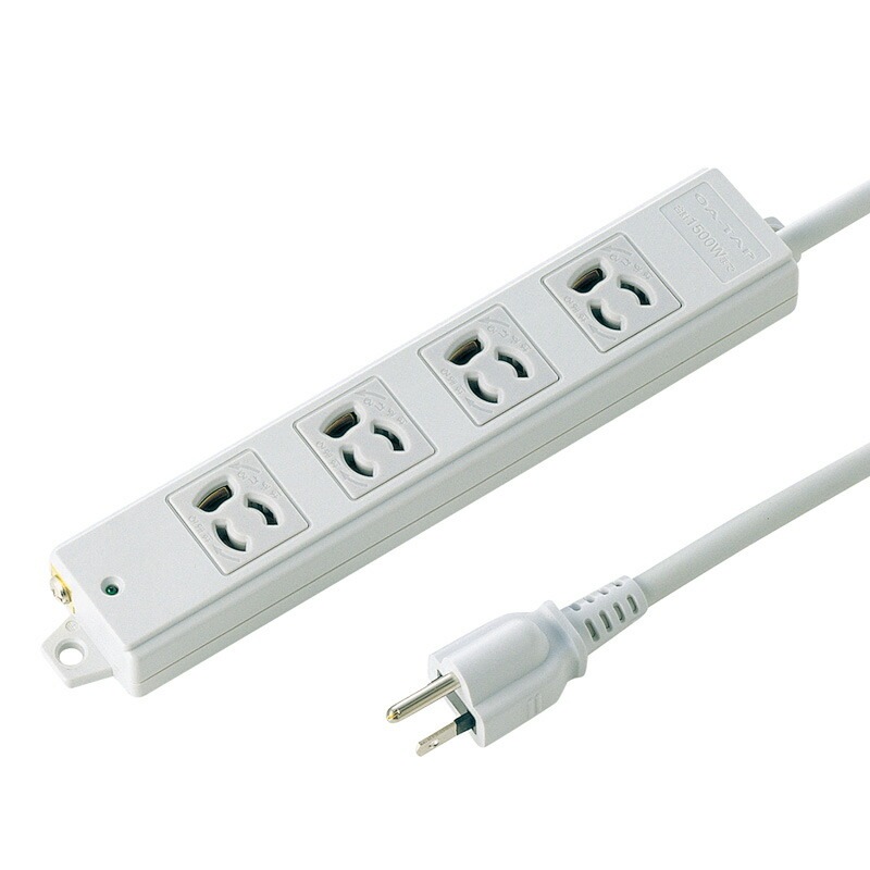 （まとめ買い）工事物件タップ 3P 4個口 3m TAP-KE4-3 [x3]