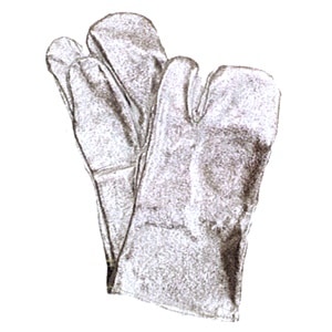 送料無料耐熱防炎アルミ遮熱製品アルミ　手袋　3本指　A301　サイズ：フリー32cm代引き不可NB