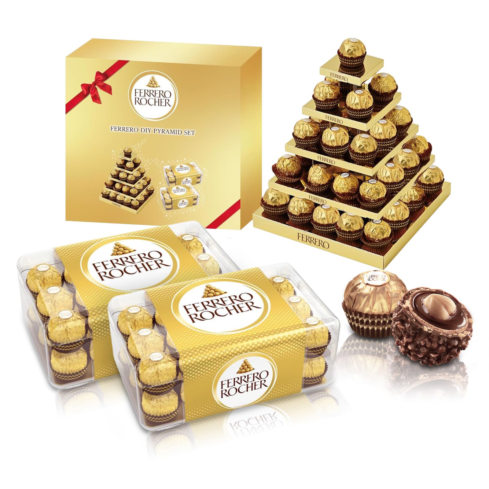 【オンライン限定】チョコレート フェレロ ロシェ Ferrero Rocher バレンタイン お年賀 チョコ プレゼント お菓子 ギフト 人気 おしゃれ 手土産 詰め合わせ まとめ買い 大容量 ヘーゼ