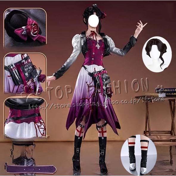 IdentityV 第五人格 風 医師 エミリー・ダイアー 銀アンチモン コスプレ衣装 ウィッグ 靴 cosplay コスチューム ハロウィン クリスマス