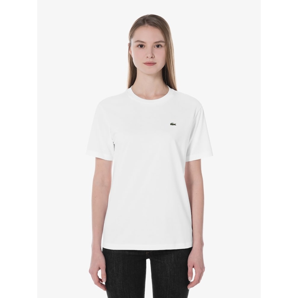 LACOSTE 女性用ベーシッククルーネックショートスリーブ T シャツ TF545E-54G 001 Q2NTF545E-54G001