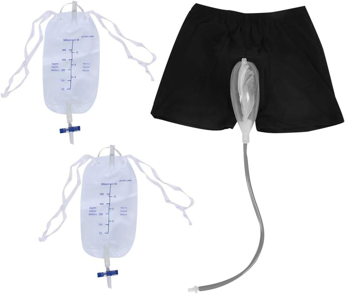 ウェアラブル尿バッグ男性用失禁パンツポータブル漏れ防止尿漏斗こぼれ防止コレクター男性失禁膀胱補助用排尿安定装置