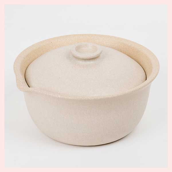 レンジ蒸し鉢／生成り 信楽焼 日本製 陶器製 mei-03IV