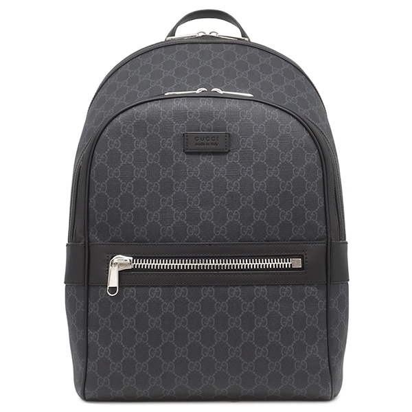 グッチ リュック・デイパック GGスプリーム バックパック GGスプリームキャンバス ブラック シルバー金具 黒 771158【中古】