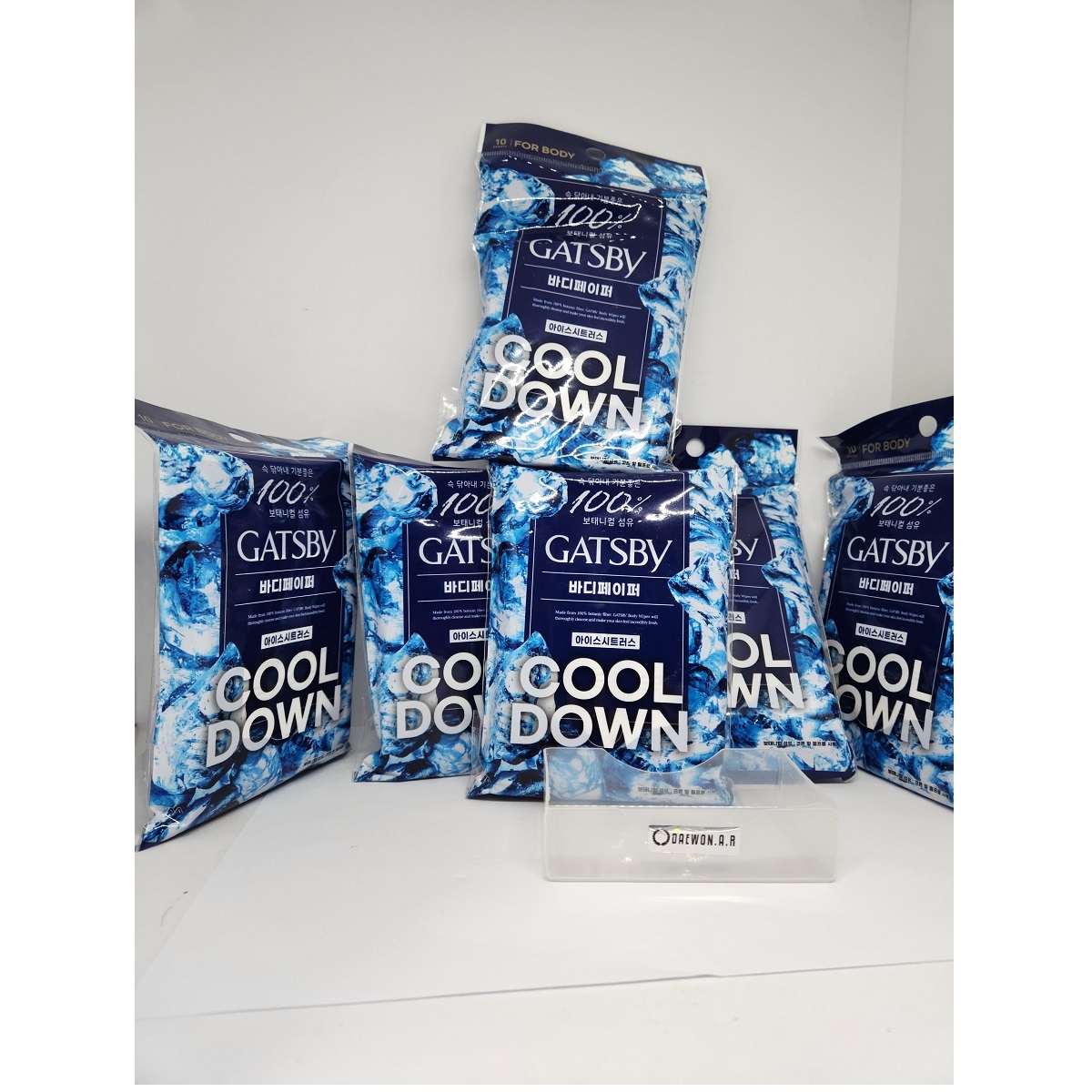 デオドラント ボディシャワー ティッシュ アイスシトラス 携帯用 ボディペーパー 10枚x6