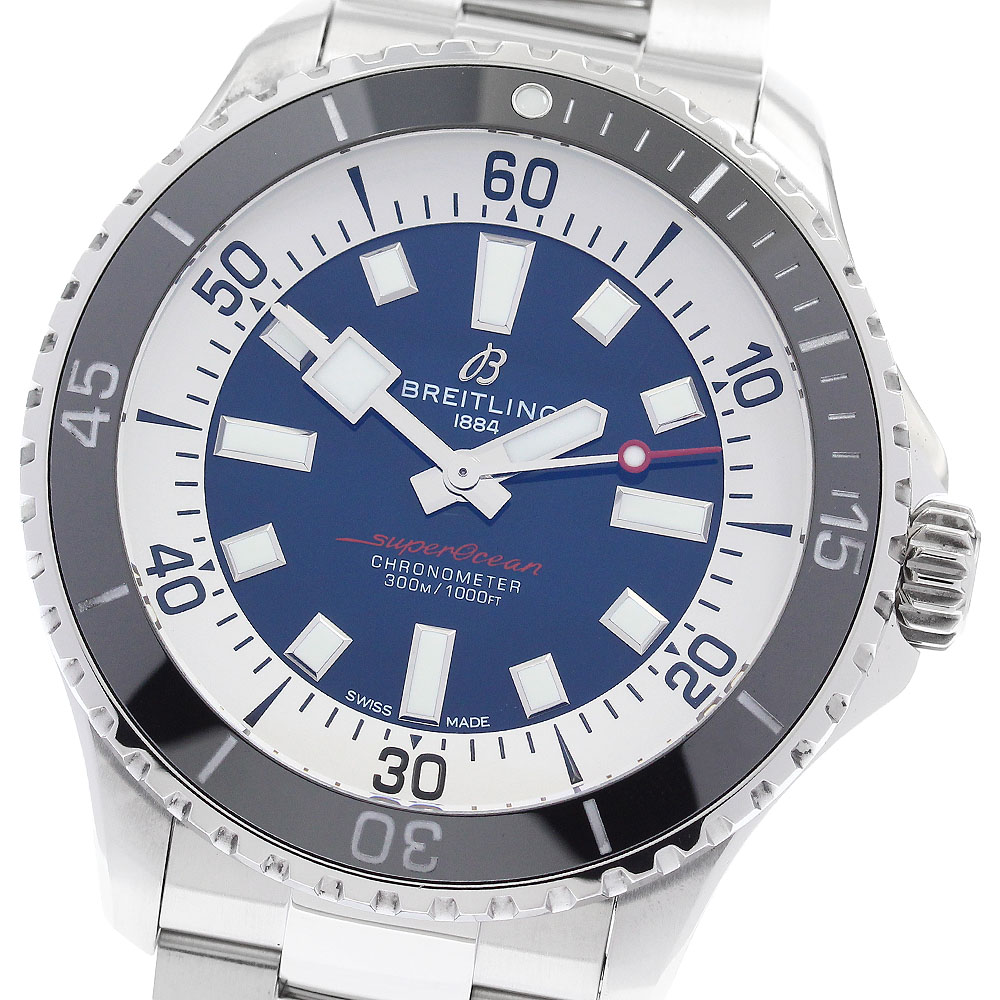 ブライトリング BREITLING A17376 スーパーオーシャン オートマチック44 自動巻き メンズ 良品 内箱・保証書付き_885335【中古】