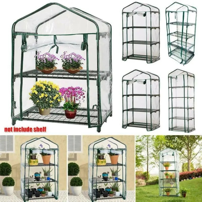 庭用防水苗植物 温室 PVC植物栽培テント 5 Tier 69X49X187