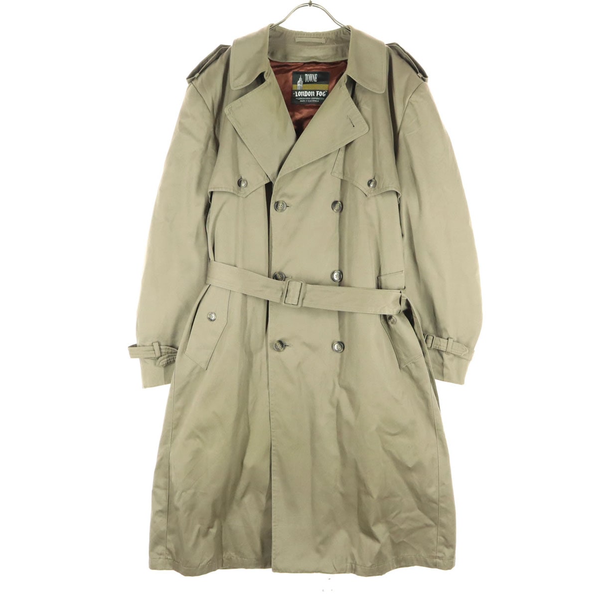 80s ヴィンテージ 長袖 トレンチコート 46 グレー系 ライナー取り外し可能 メンズ 古着