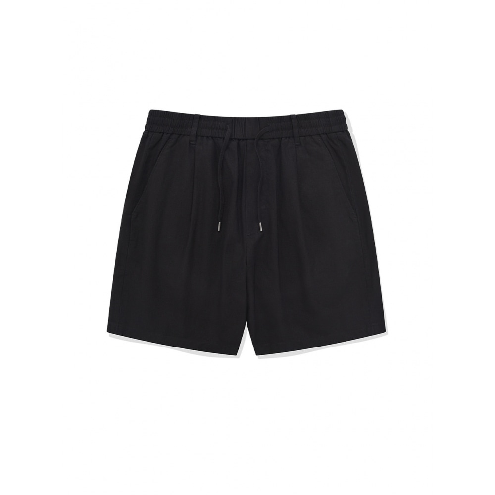 COVERNATリネンレギュラーショーツブラック