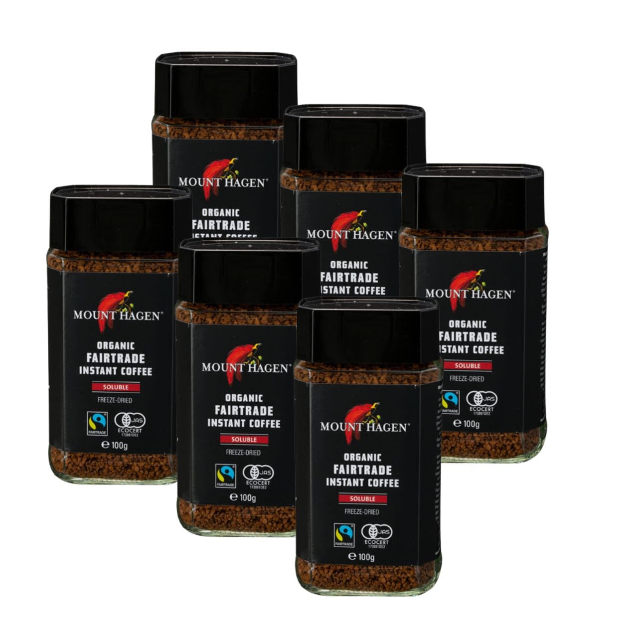 マウントハーゲン オーガニック フェアトレード インスタントコーヒー 100g ×6 オーガニックフェアトレード organic 有機 有機JAS