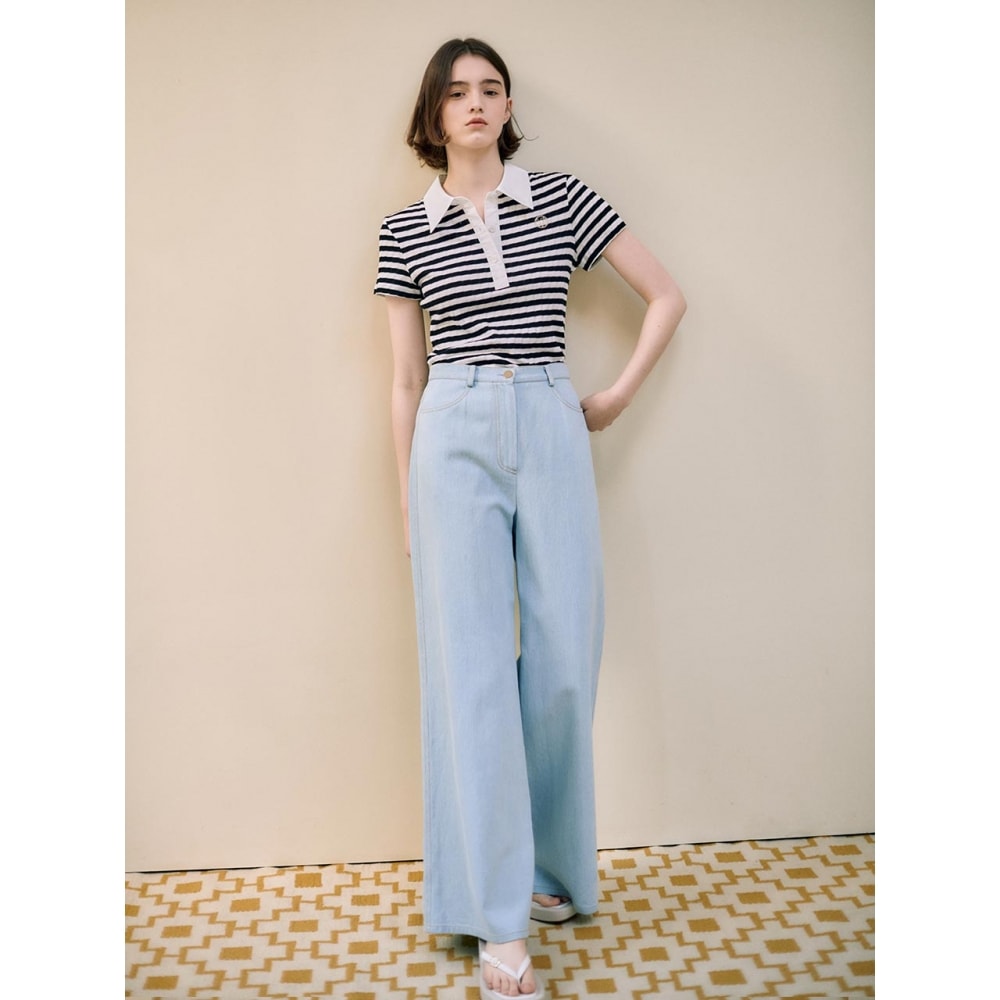 LOEUVRE ライトデニムワイドパンツ SJ2ML668-22