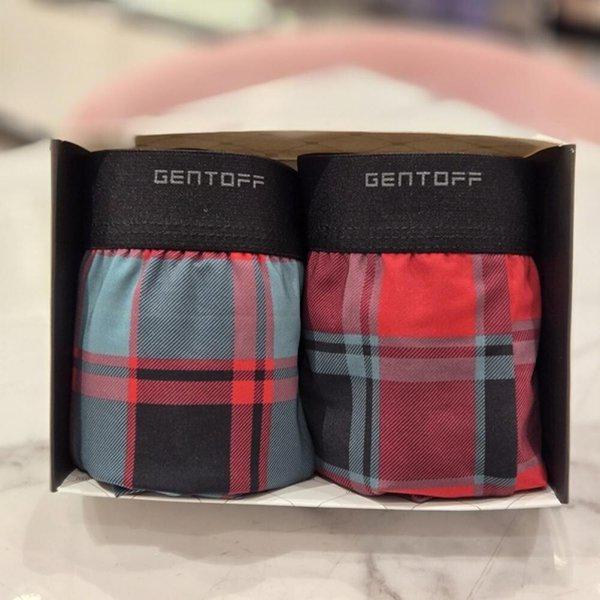 AK Bundang店 アウトバンドチェック男性用トランクスパンツ 2色セット PT2017-SET