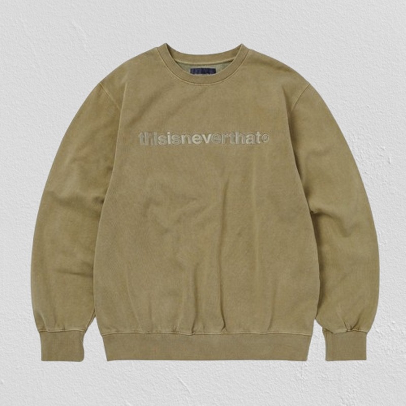 [Lサイズ1枚単独] T-Logo Crewneck Coffee マンツーマンTシャツ 起毛綿