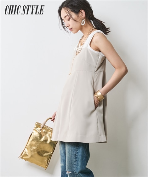 キャミソール・タンクトップ キャミソールチュニック 大きいサイズ有 シックスタイル