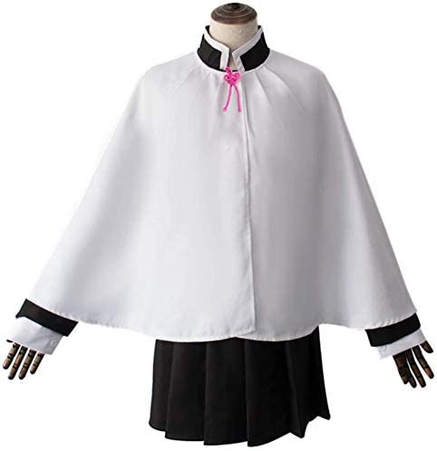 栗花落カナヲコスプレ衣装4点セット 白ポンチョ マント ケープ かわいい 鬼殺隊上着 スカート ベル