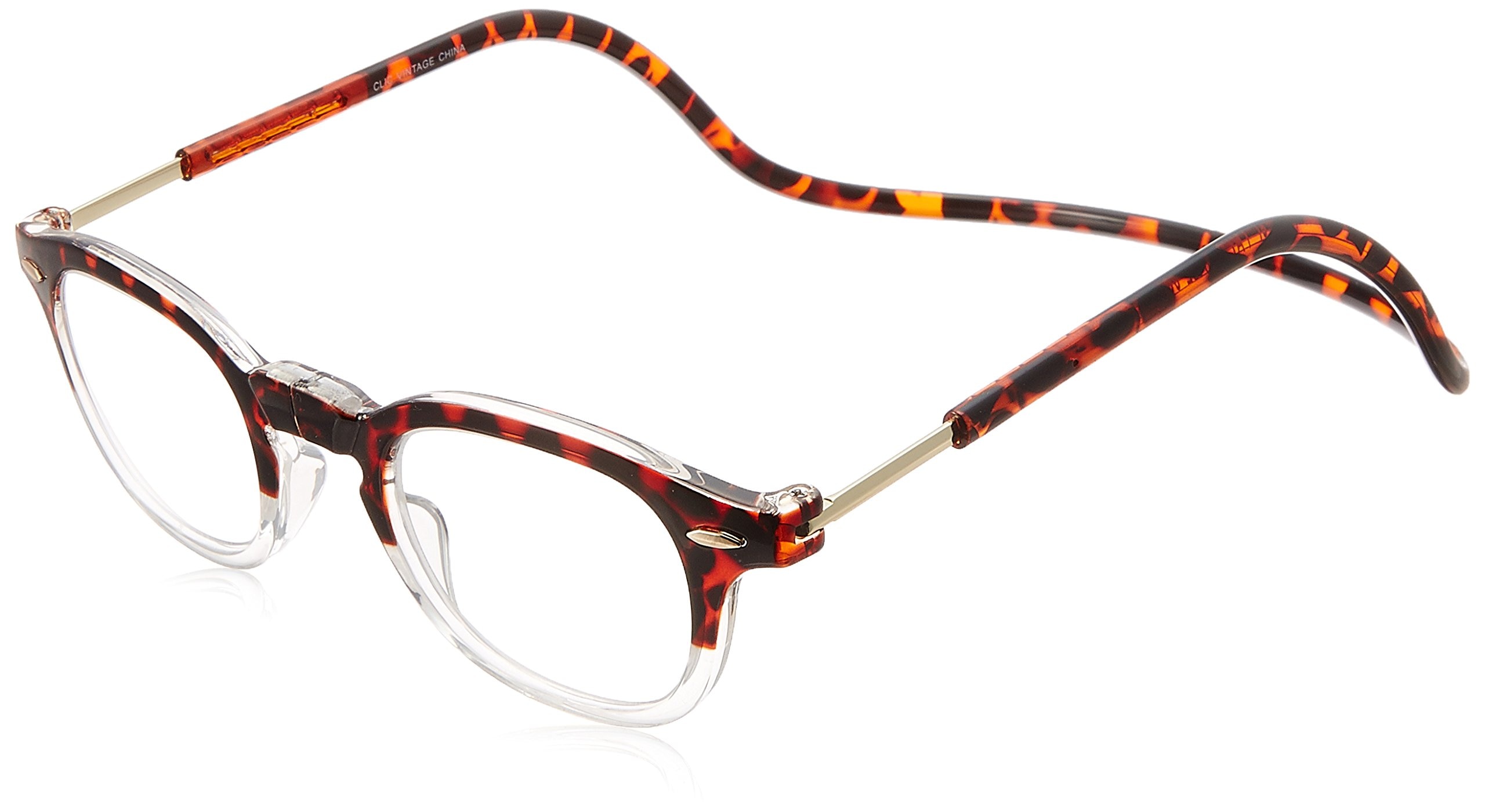[クリックリーダー] (クリックヴィンテージ)Clic Vintage 老眼鏡・リーディンググラス VTC トートイス/クリアー +2.50