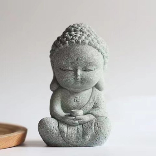 ヨガ 女の子 黄楊木 木彫 工芸品 置物 精密細工