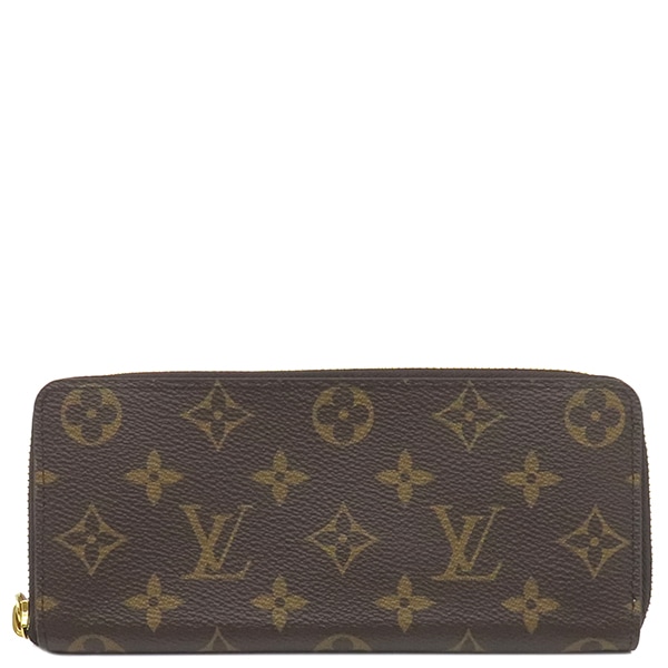ルイヴィトン LOUIS VUITTON 長財布 ポルトフォイユ クレマンス モノグラムキャンバス ローズバレリーヌ ゴールド金具 茶 ラウンドファスナー M61298 GI4220 【箱】【中古】