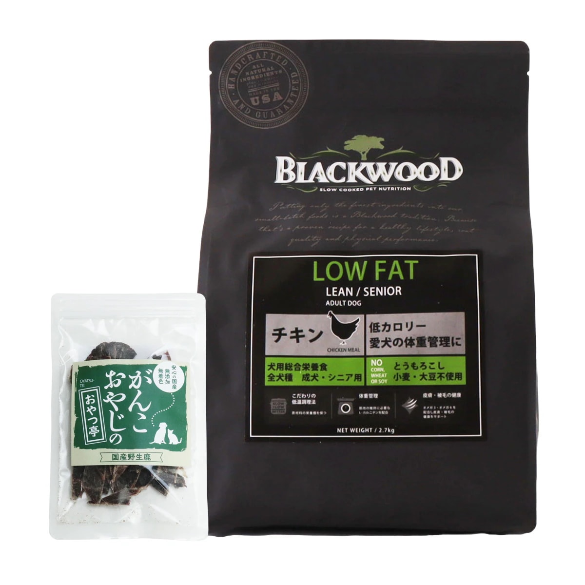 ローファット LOWFAT ロウファット 2.7kg【国産鹿肉ジャーキー付き(お試しサイズ)】