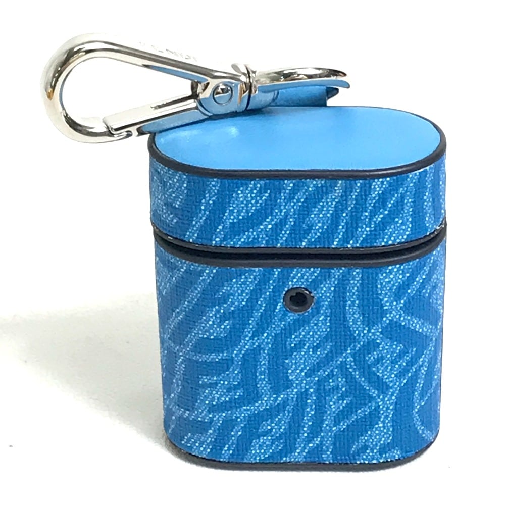 小物入れ 7AR987 ズッカ 総柄 Airpodsケース イヤフォンケース プラスチック ブルー