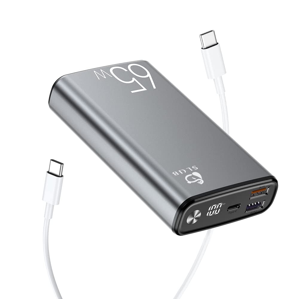 モバイルバッテリー 20000mAh 大容量 PD-65W急速充電 PD3.0/QC3.0 Type-C入力 3台同時充電 3つ出力ポート LCD残量表示 スマホ充電器 携帯充電器 パワフル コンパク