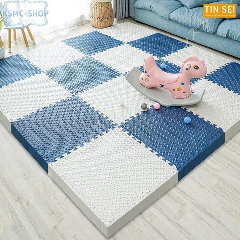 ントマット 大判 厚手 防音 パズルマット 衝撃 吸収 防音 防傷 フマット プット サイドパーツ付き 転倒防止 組み立て簡単 タット