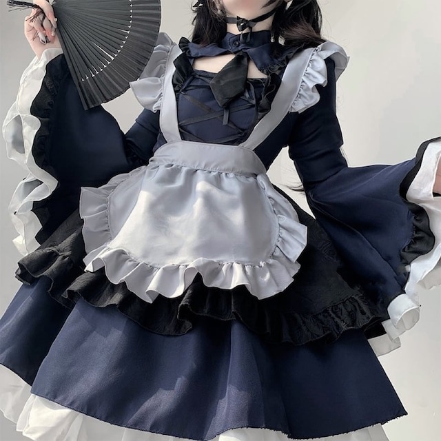 【3日で出荷】フレアシックメイドコスプレ /かわいいレディースコスプレ衣装