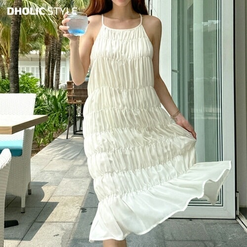 [メガ割りSALE]シャーリングキャミワンピース・p543298