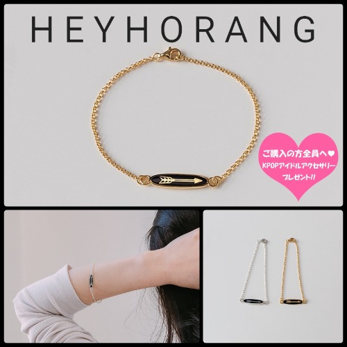 HEYHORANG公式取扱店* 925 silver Chic Arrow Silver Gold ブレスレット 芸能人着用