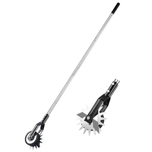 芝カッター 芝生カッタ 雑草カッター 芝生バリカン 除草 ローラーカッター 草 草刈り ガーデニング カッター 庭手入れ 手動スチールエッジャー芝生ツール 芝生