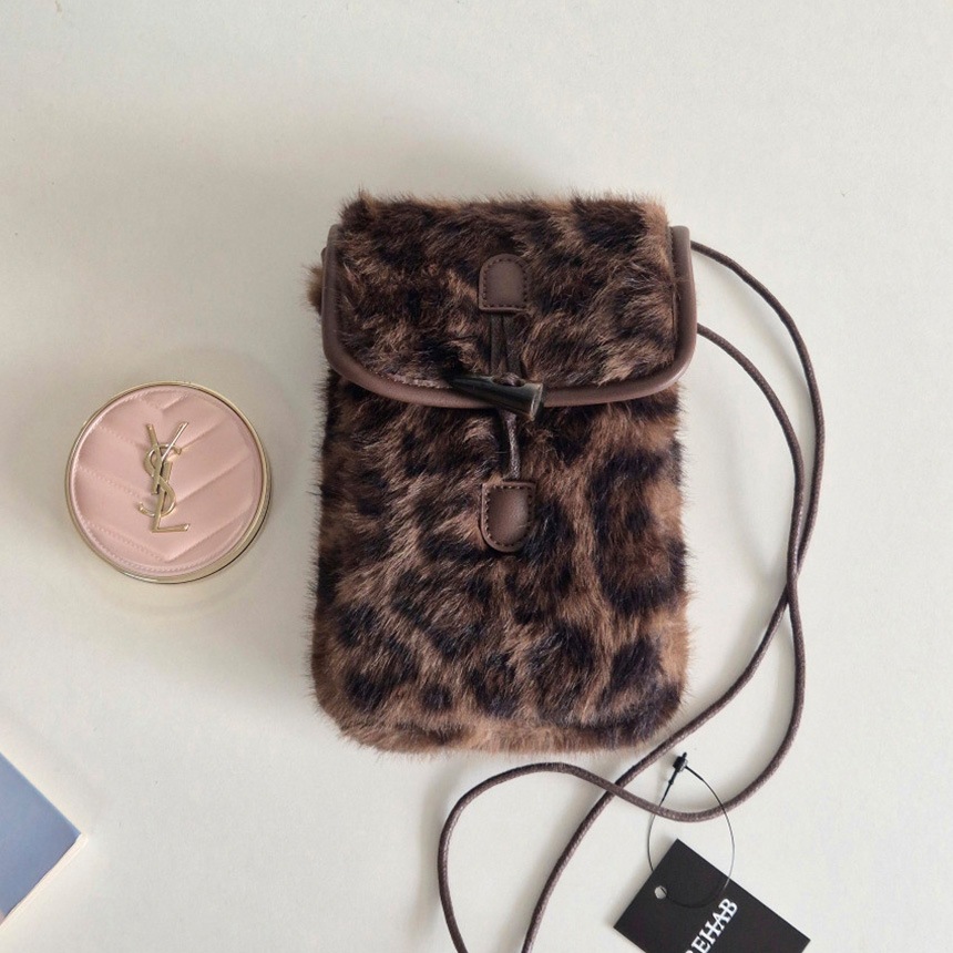 【LUMEN】レオパード エコファー ミニ クロスバッグ