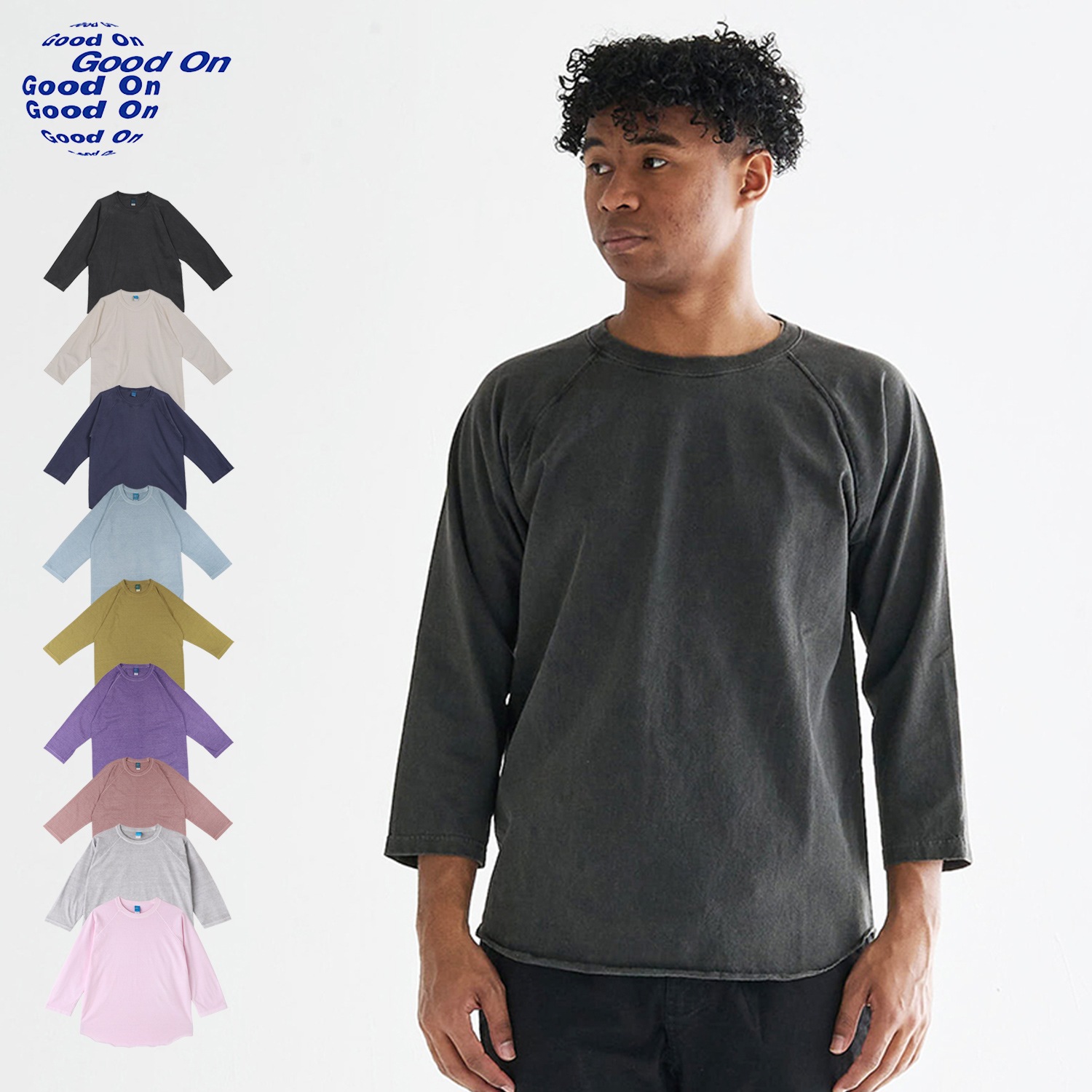 Tシャツ 7分丈 カットソー ラグラン ベースボール メンズ 無地 GOLT-601P