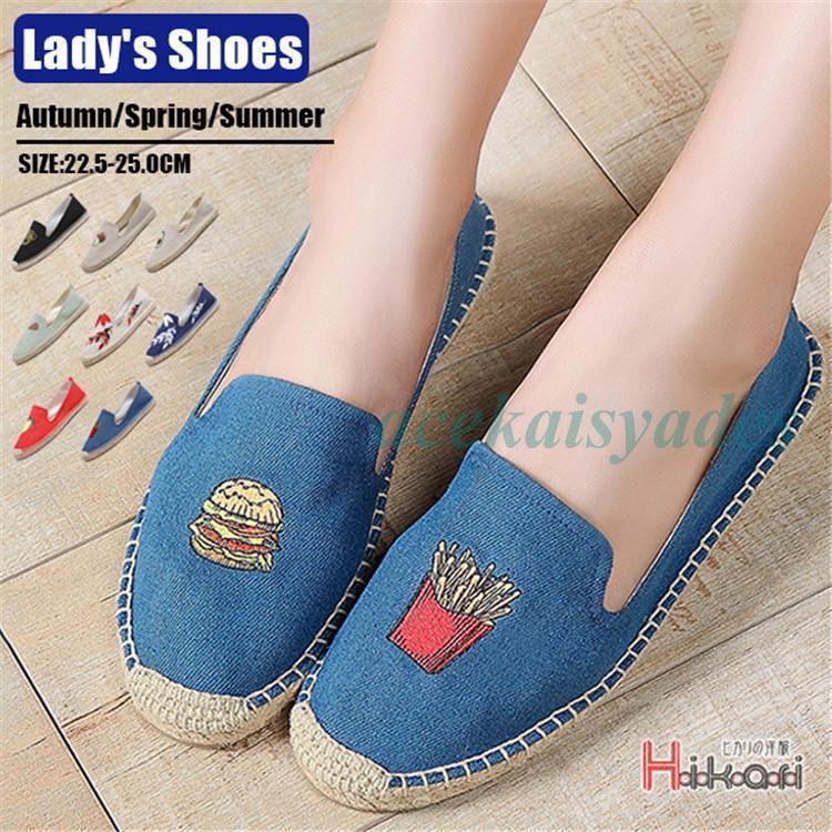 メーカー直販エスパドリーユ レディース サンダル 歩きやすい 靴 スリッポン かわいい