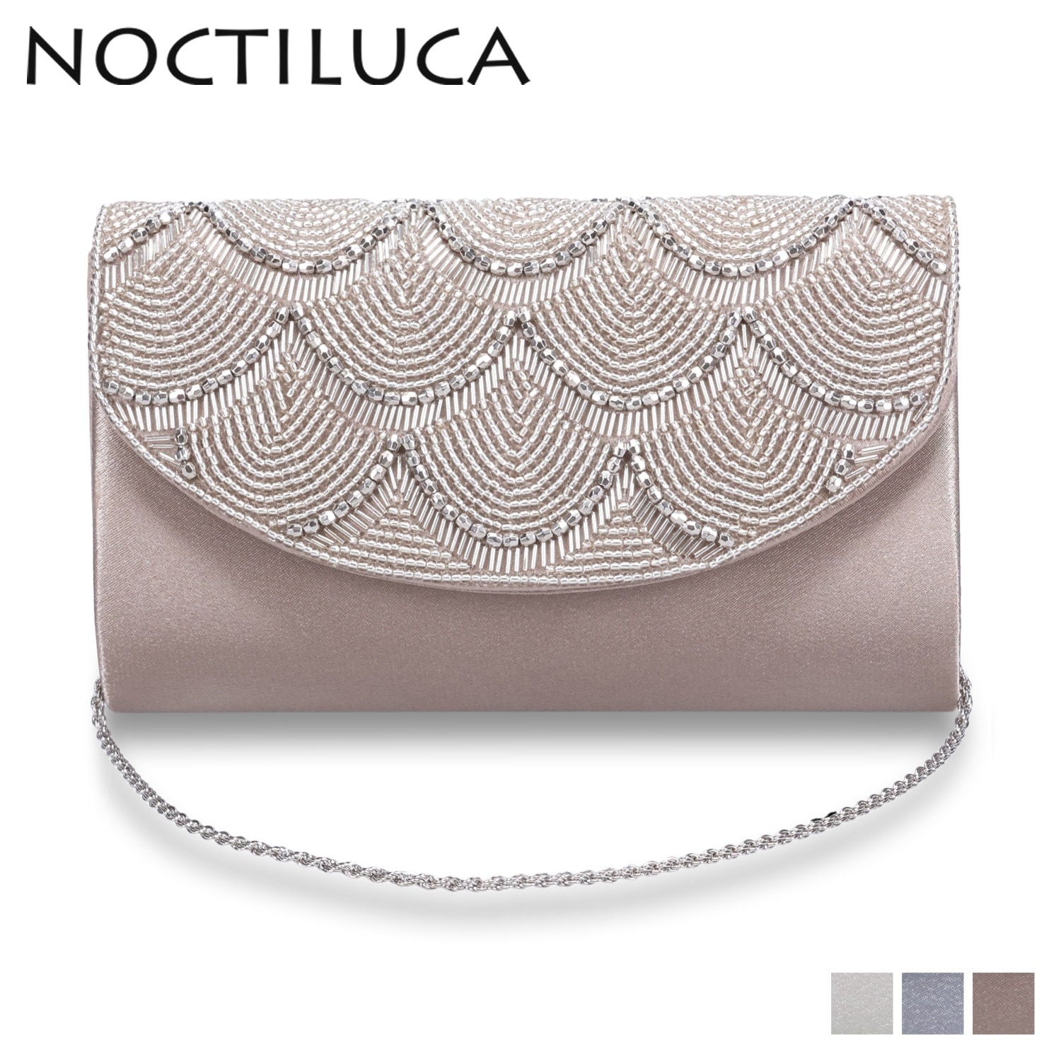 パーティーバッグ ショルダー クラッチ ホワイト シルバー ベージュ 白 558229