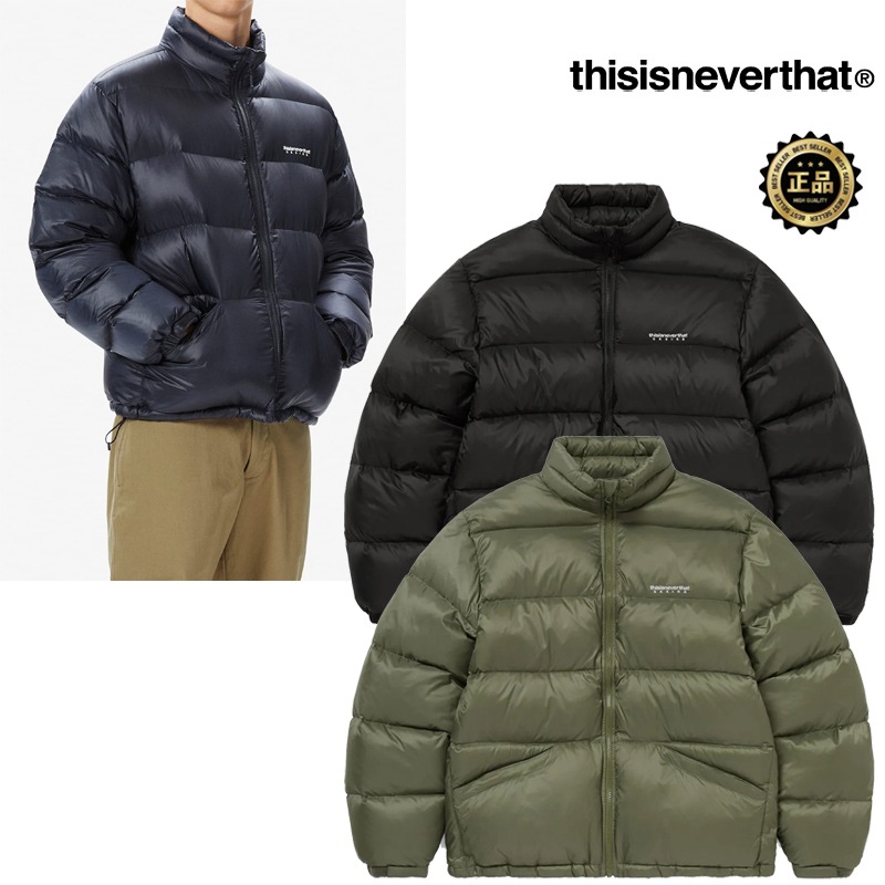 DSN Down Puffer Jacket ダウンジャケット 中綿 アウター 秋冬 防寒 軽量 立ち襟 フルジップ シンプル 通学 通勤 旅行 定番 着回し コーデ提案 パンツ デニム 保温性 軽快
