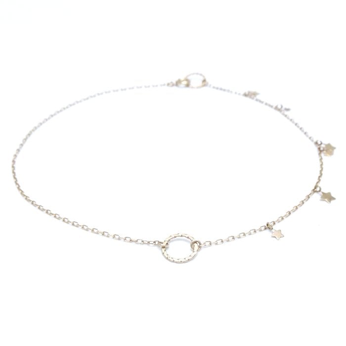 スター アンクレット 2JU0162 星モチーフ K10YG イエローゴールド/291028【中古】