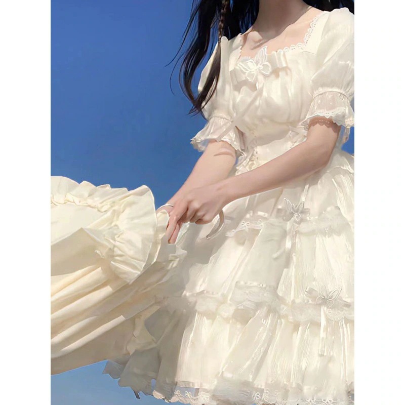 白いドレスチュチュスカートかわいい年齢を減らす逃亡王女誕生日パーティードレス婚約用の普段着