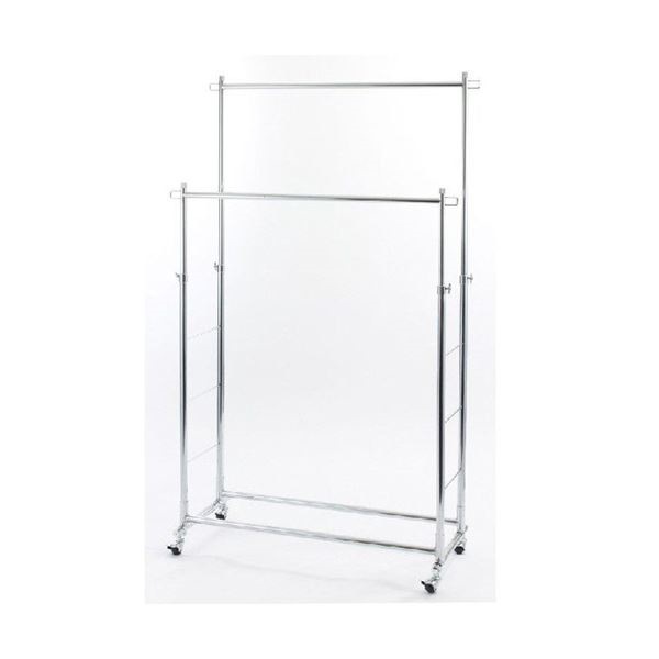 （まとめ）ハンガープロダブル クローム[x3セット]