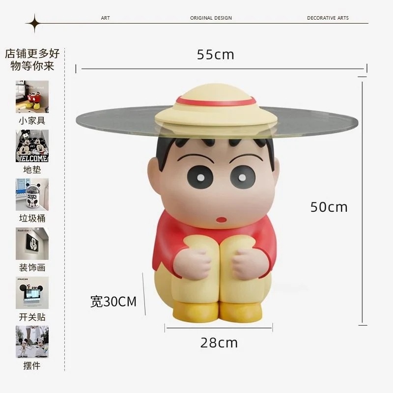 強化ガラス クレヨンしんちゃんテーブル インテリア雑貨 誕生日 プレゼント テーブルアクセサリー