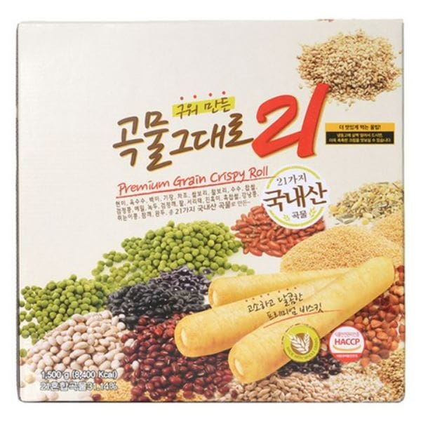 大容量 焼きたて穀物そのまま21穀 クリスピーロール オリジナル 1500g 구워만든곡물그대로21